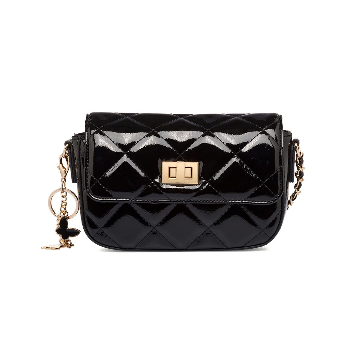 Borsa trapuntata nera da donna in "pelle vegana" Call It Spring Lexye