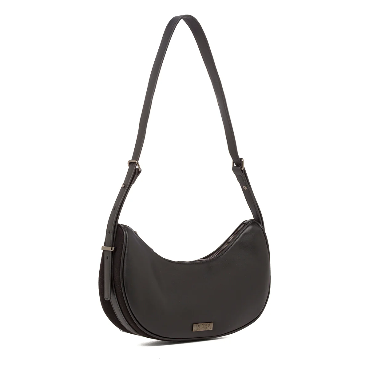 Borse a spalla nera da Donna con logo e portamonete rimovibile Lora Ferres - Image 4