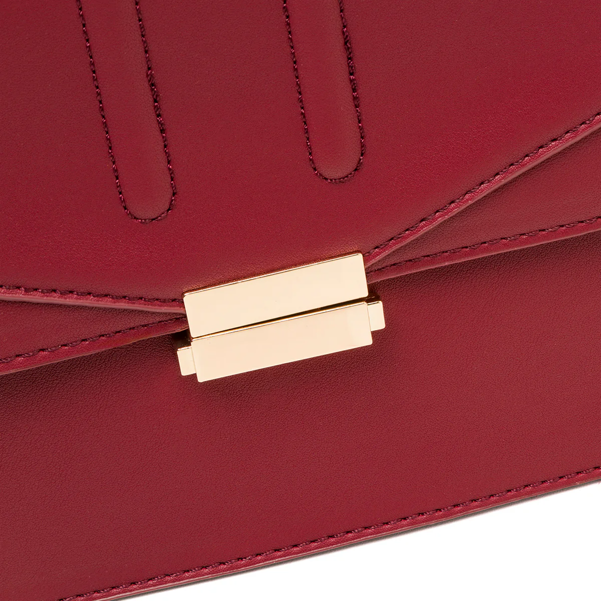 Borsa bordeaux da donna con tracolla a catena Lora Ferres - Image 3