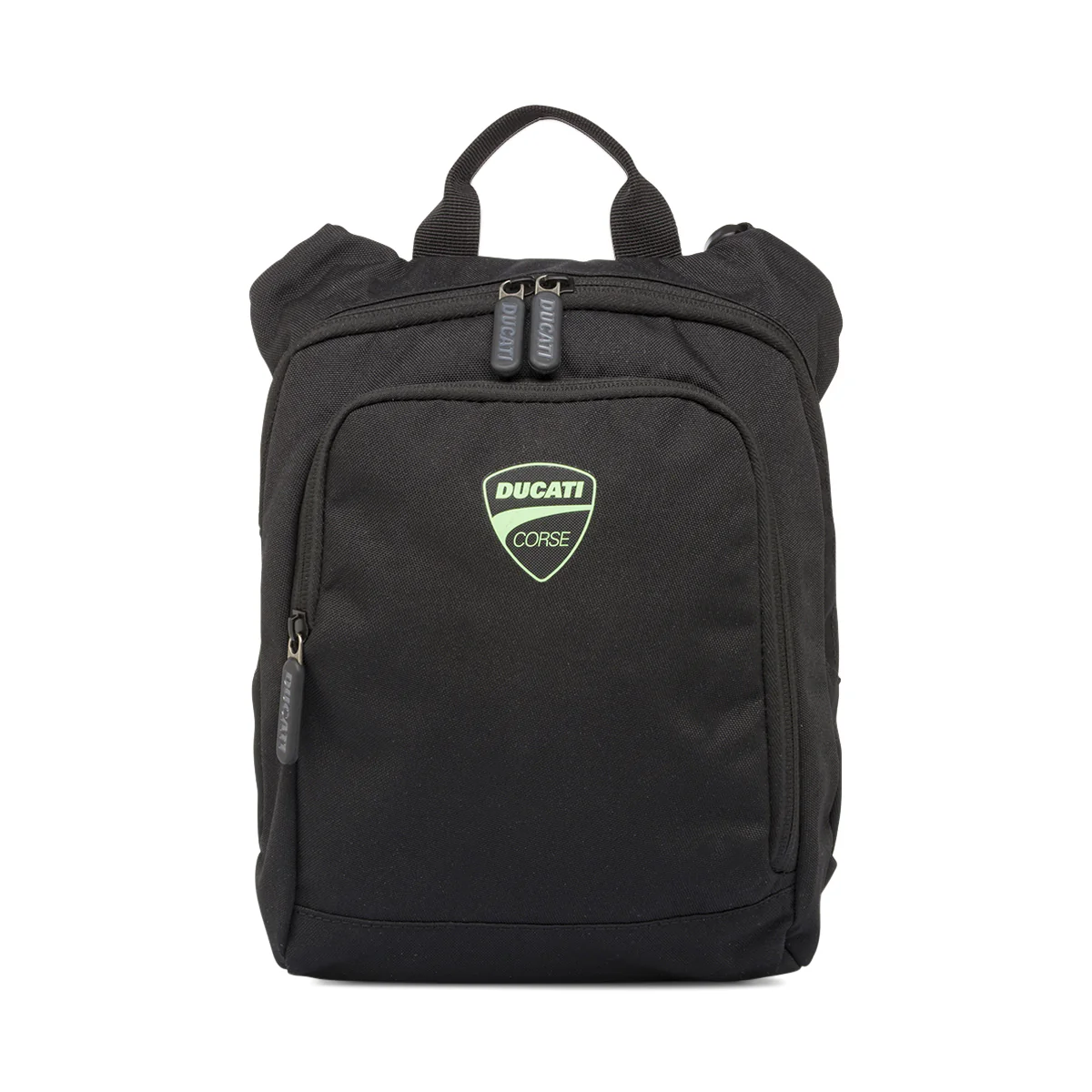 Borsello a tracolla da Uomo nero con logo verde fluo Ducati Corse