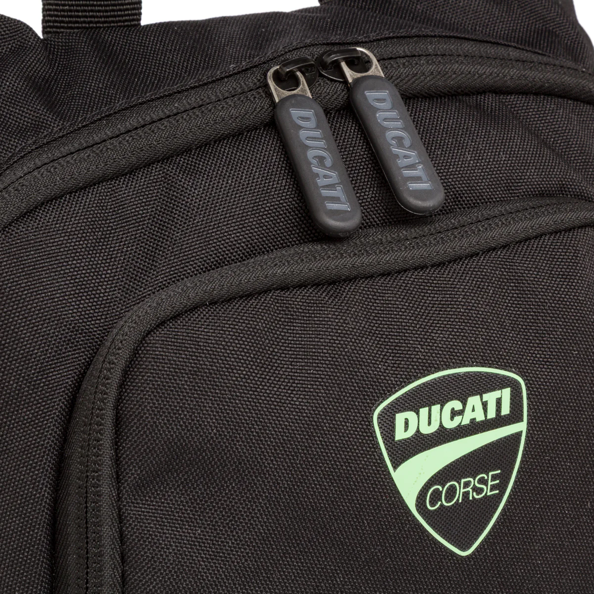 Borsello a tracolla da Uomo nero con logo verde fluo Ducati Corse - Image 3
