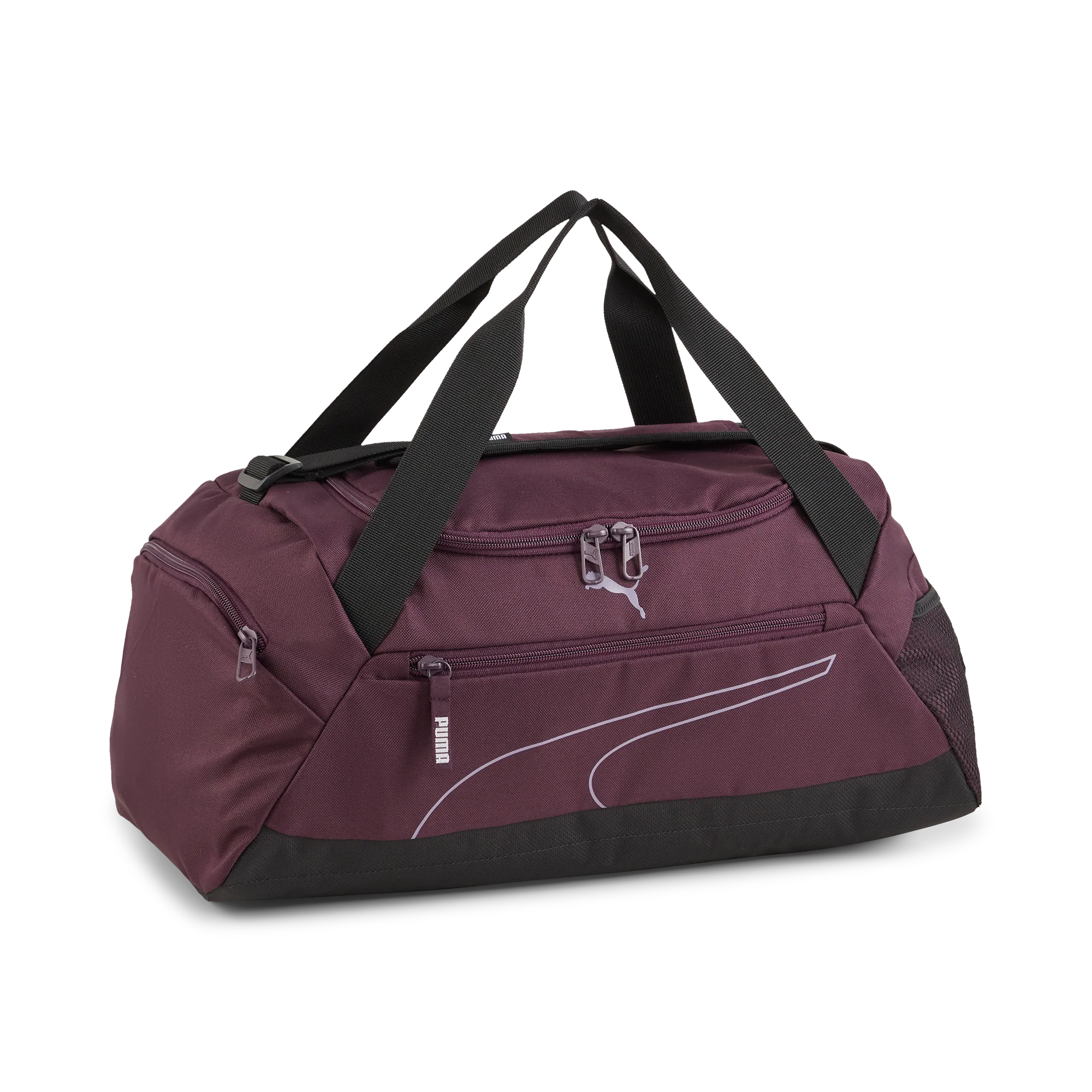 Borsone sportivo viola scuro con logo Puma