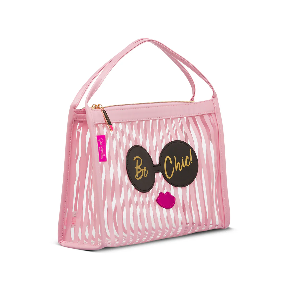 Busta beauty case con manici rosa Camomilla Milano Be Chic - Image 2