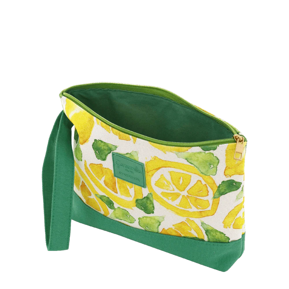Bustina mare Donna gialla e verde con stampa limoni Camomilla Milano - Image 2