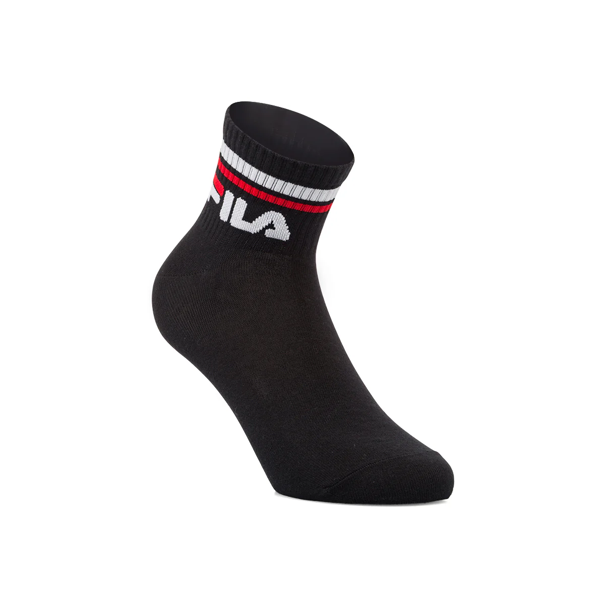 Calzini 3 paia neri corti in Cotone con logo Fila