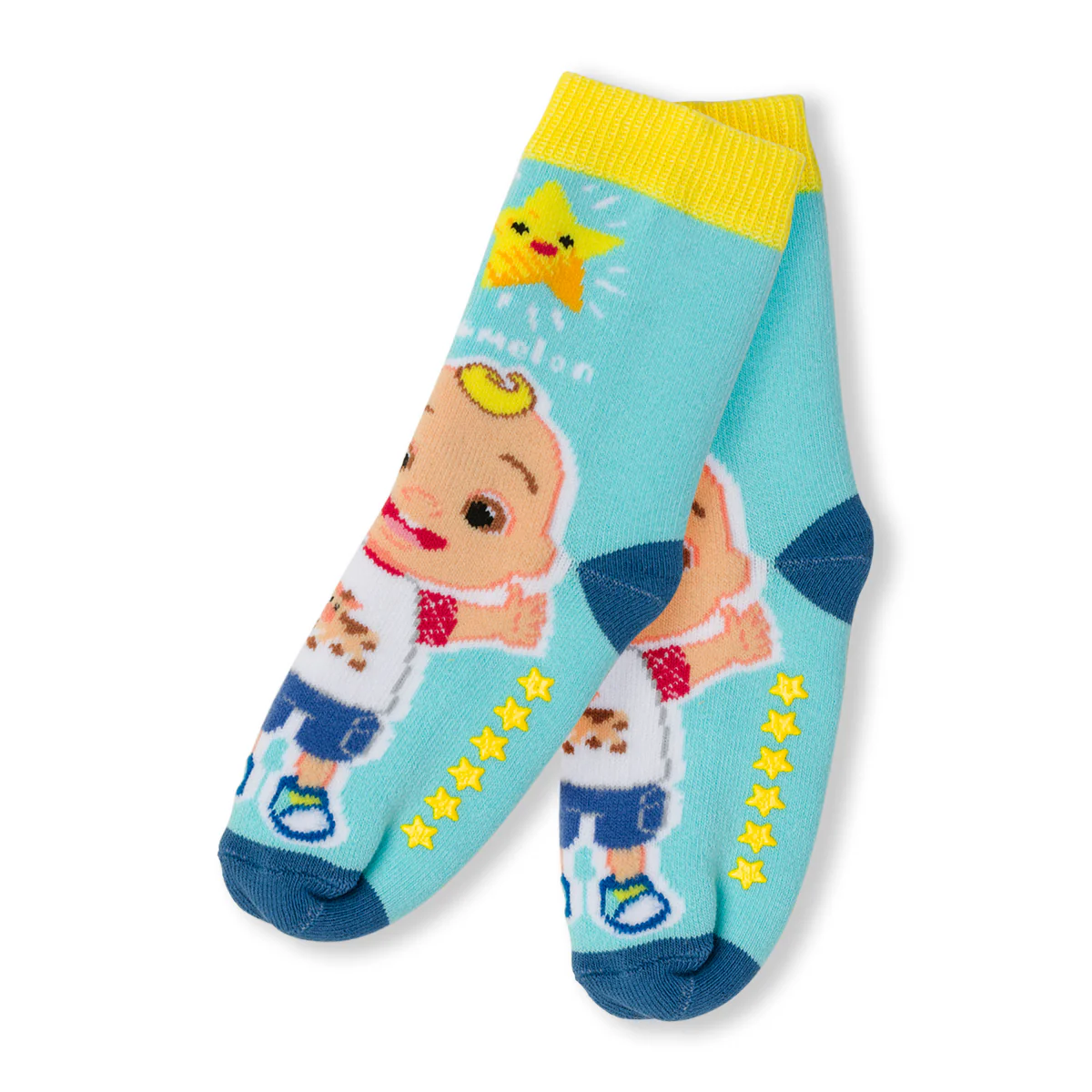 Calzini antiscivolo azzurri da bambino Cocomelon - Image 2