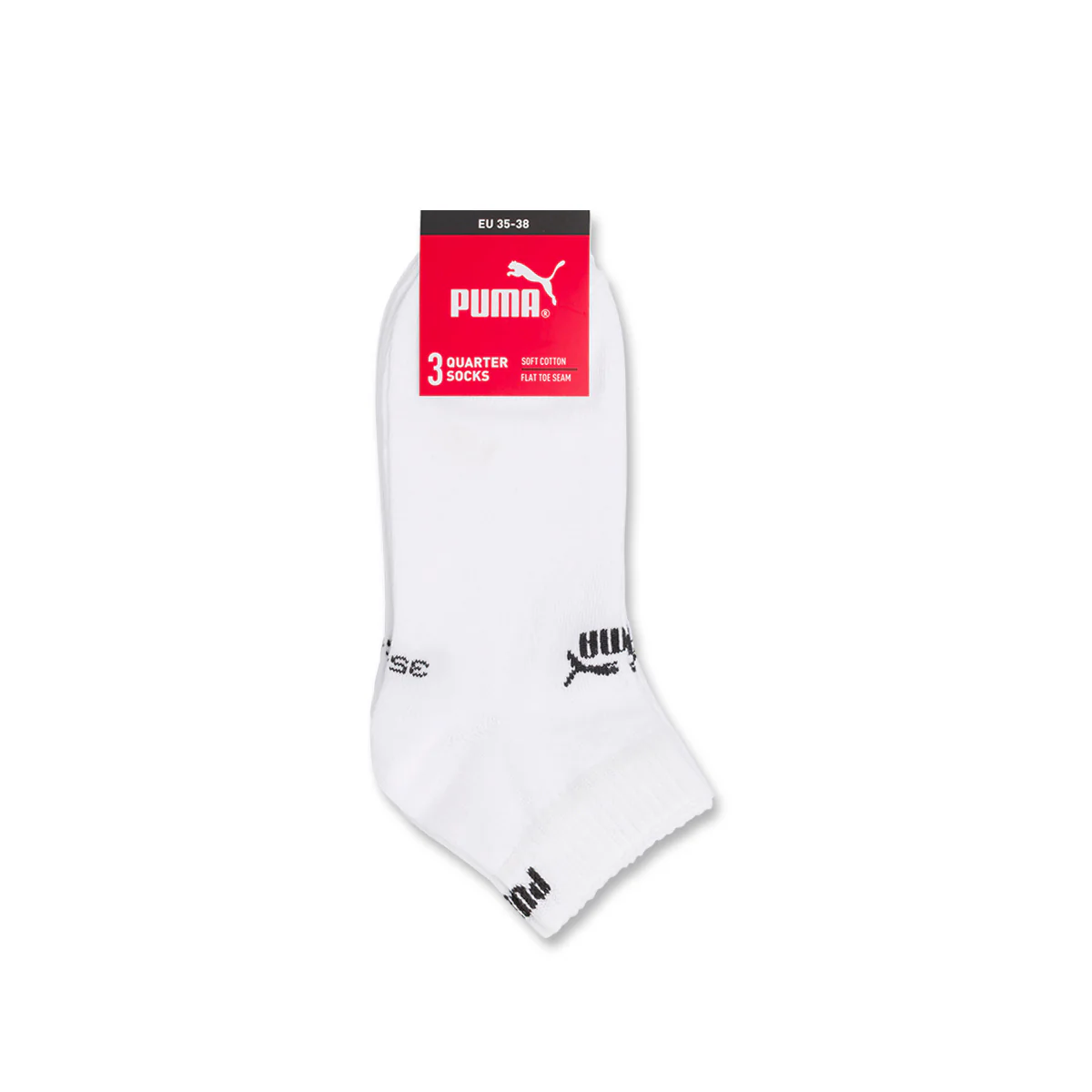 Calzini corti bianchi in cotone Unisex Puma - Image 3