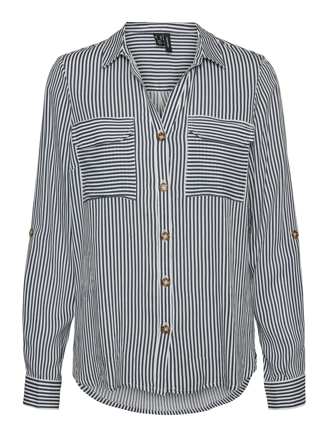 Camicia a righe da donna con tasche Vero Moda - Image 3