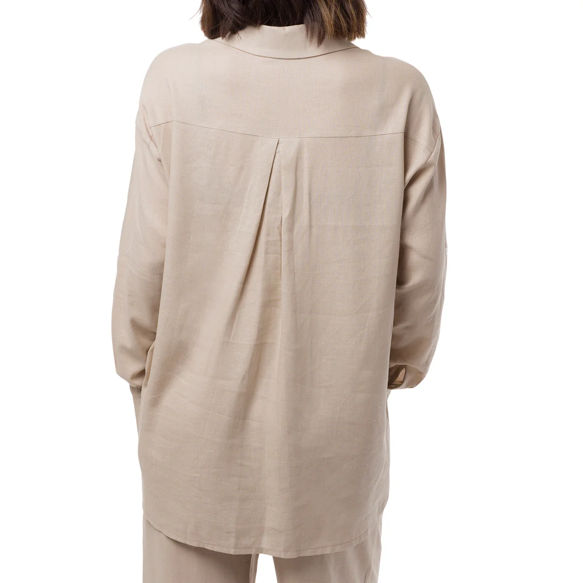 Camicia Beige da Donna in Misto Lino a Manica Lunga Swish Jeans - Image 4