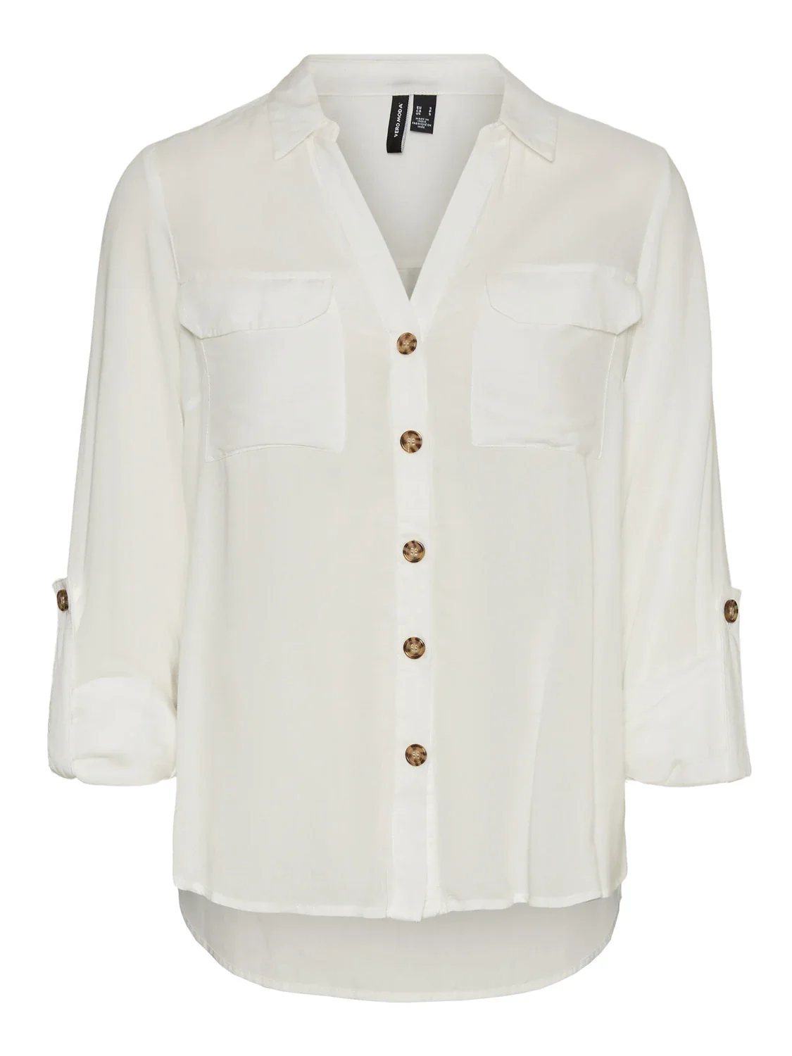 Camicia bianca da donna con tasche Vero Moda - Image 3