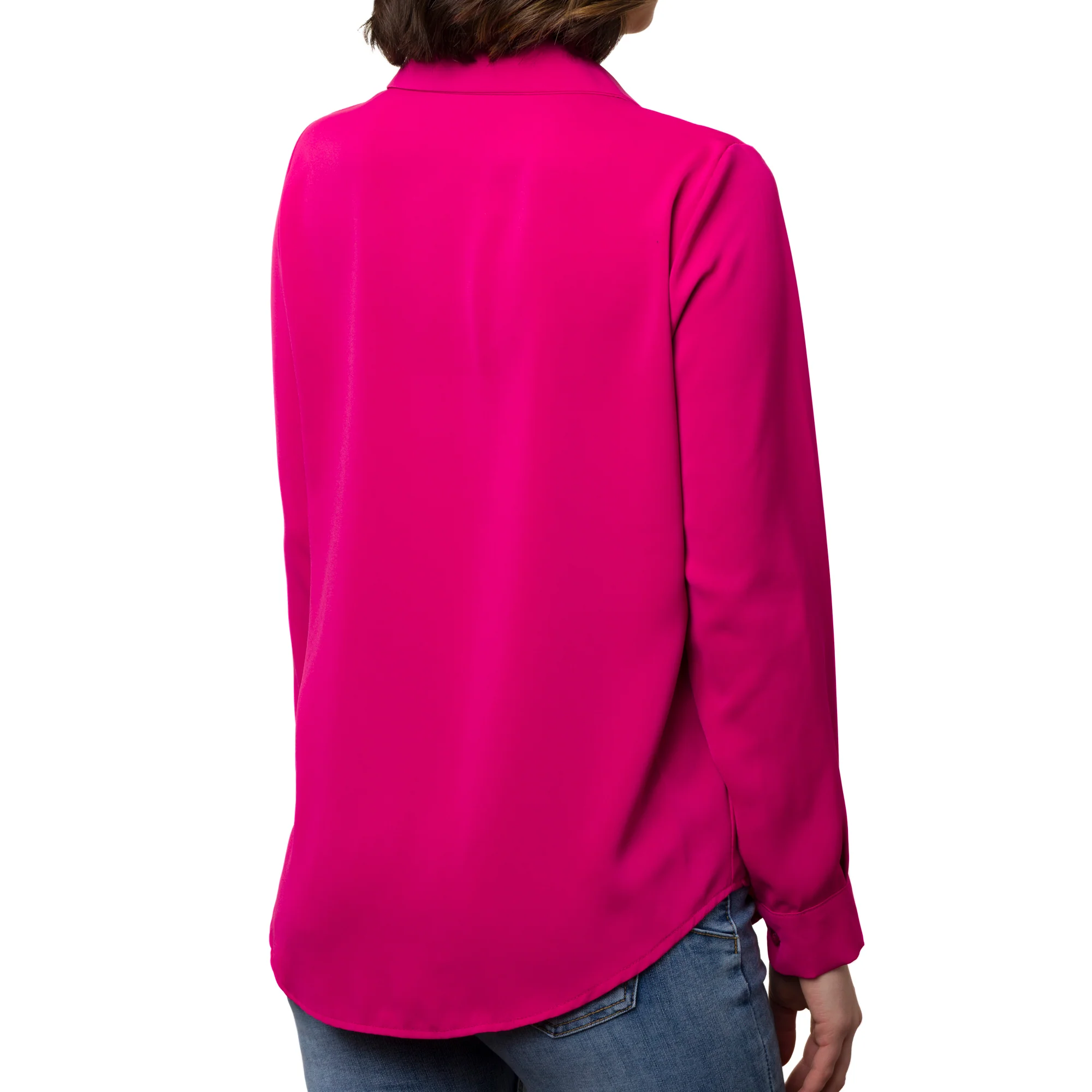 Camicia da donna fucsia in tessuto velato Swish Jeans - Image 2