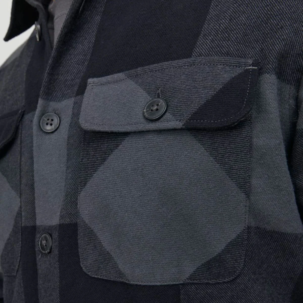 Camicia da uomo nera e grigia con bottoni Jack & Jones - Image 5