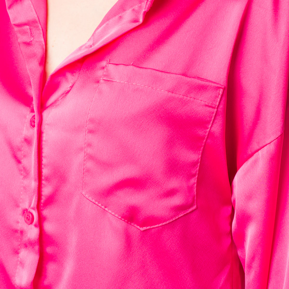 Camicia fucsia da donna effetto seta Swish Jeans - Image 3