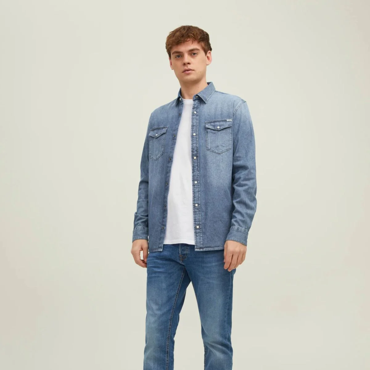 Camicia in denim Regular Fit da uomo Jack & Jones - Image 5