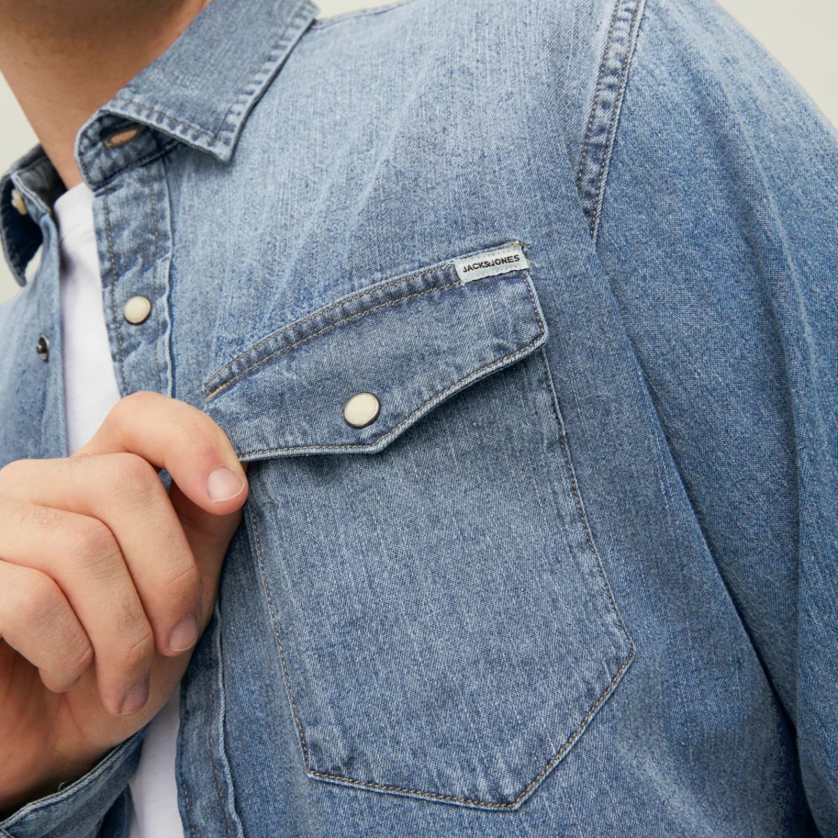 Camicia in denim Regular Fit da uomo Jack & Jones - Image 6