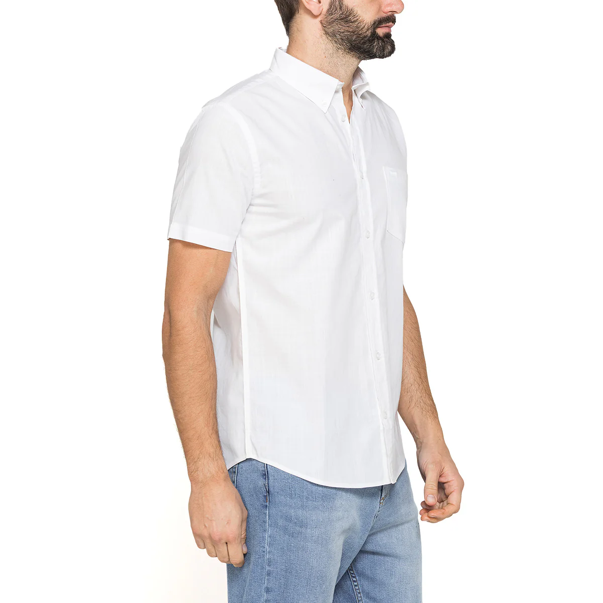 Camicia maniche corte bianca da Uomo con taschino Carrera Jeans - Image 2