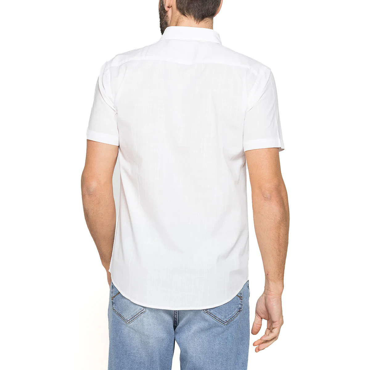 Camicia maniche corte bianca da Uomo con taschino Carrera Jeans - Image 3