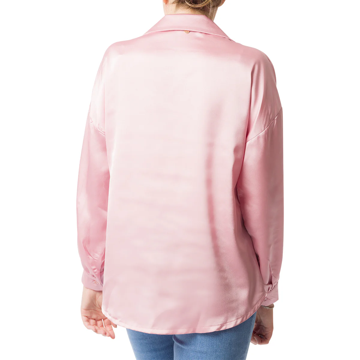 Camicia rosa da donna effetto seta Swish Jeans - Image 2