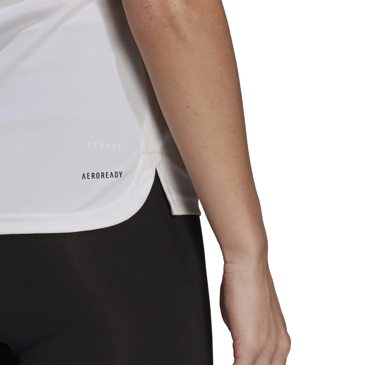 Canotta bianca da donna adidas Primeblue Designed To Move Sport 3-Stripes - Image 5