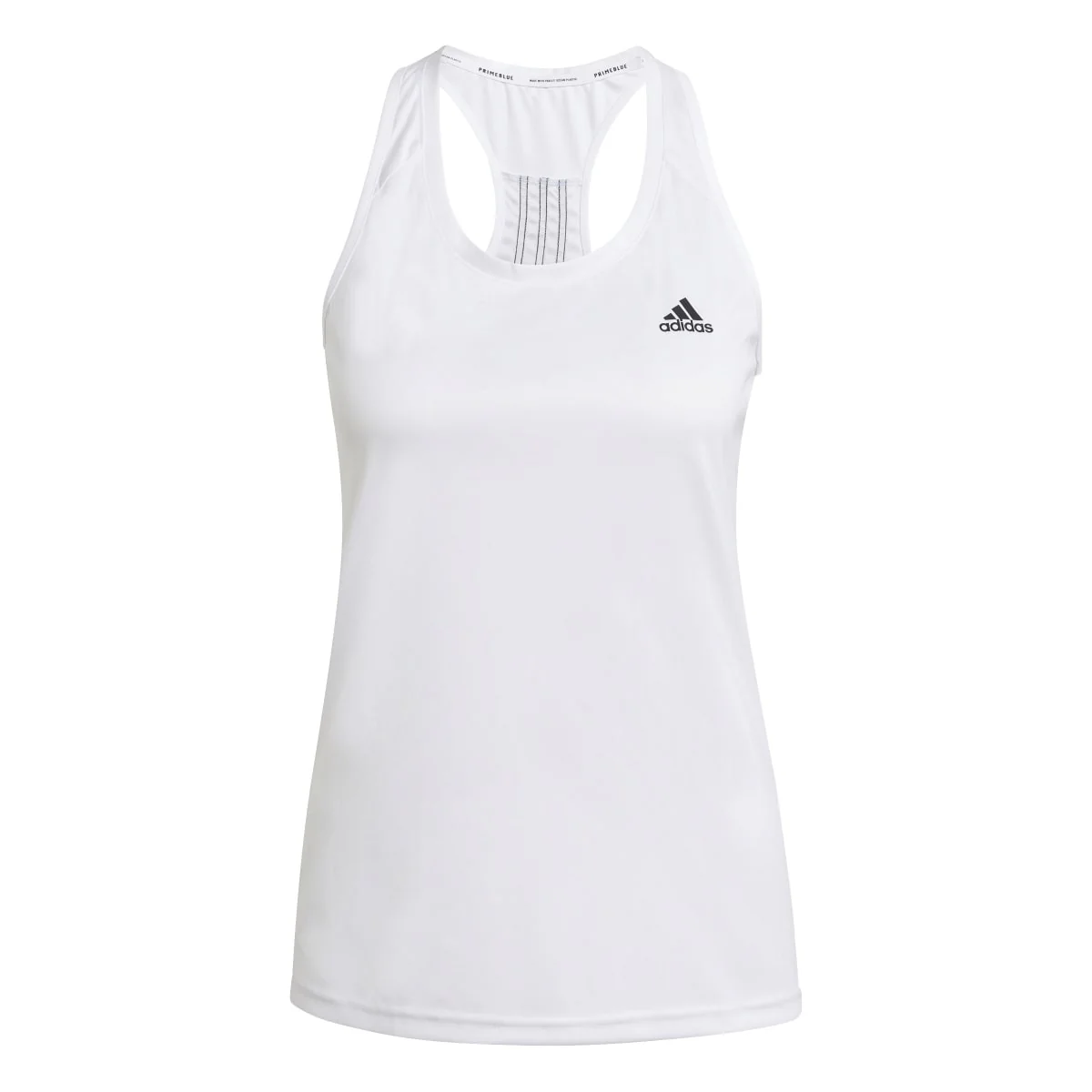 Canotta bianca da donna adidas Primeblue Designed To Move Sport 3-Stripes - Image 6