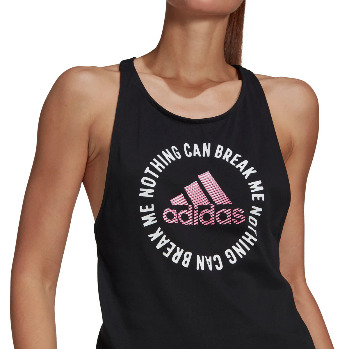 Canotta nera adidas AEROREADY Power Slogan - Image 4