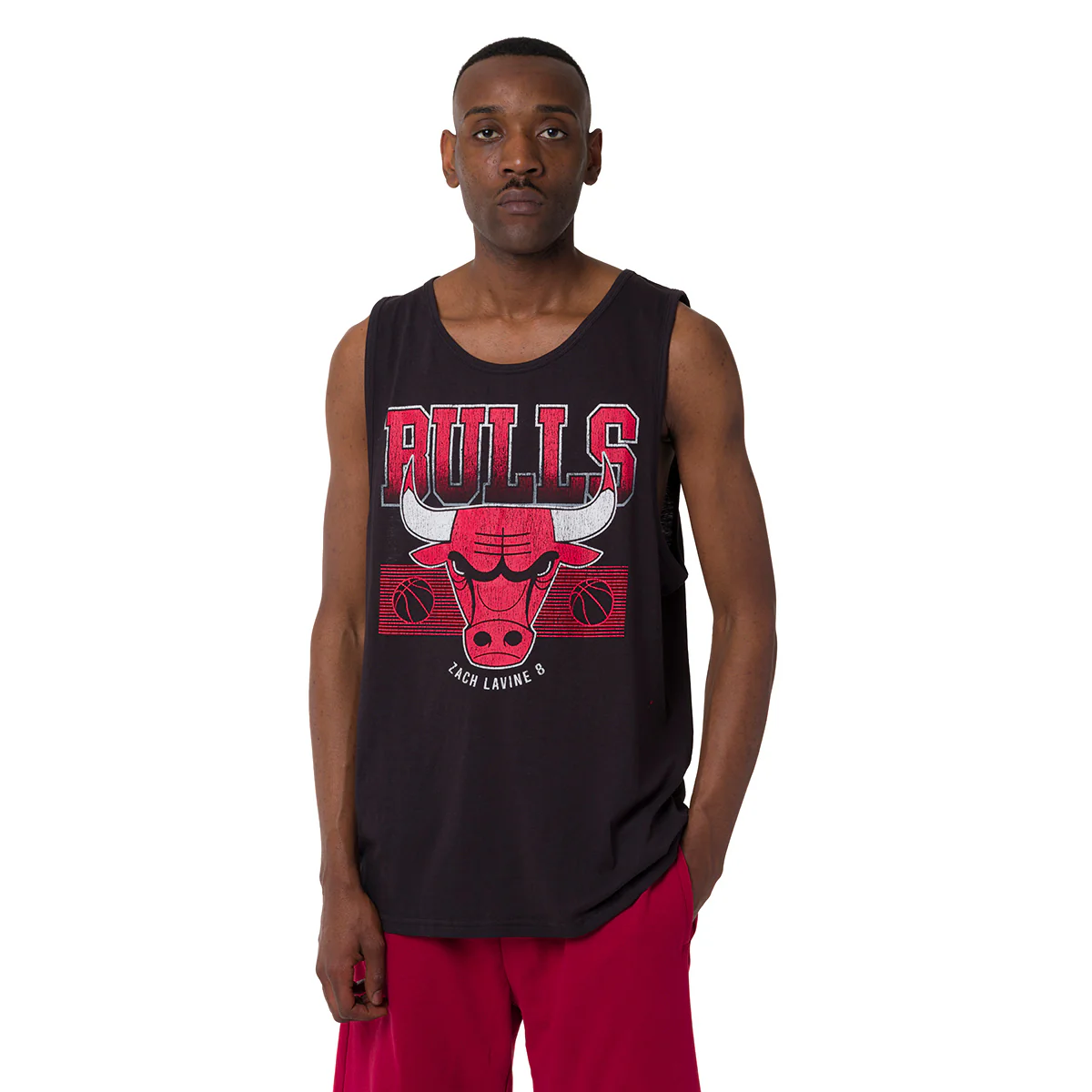 Canotta sportiva da Uomo in Cotone nera della squadra Chicago Bulls NBA - Image 2