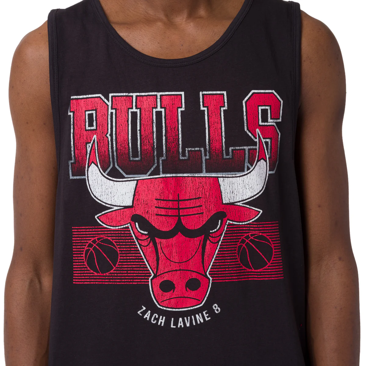 Canotta sportiva da Uomo in Cotone nera della squadra Chicago Bulls NBA - Image 3