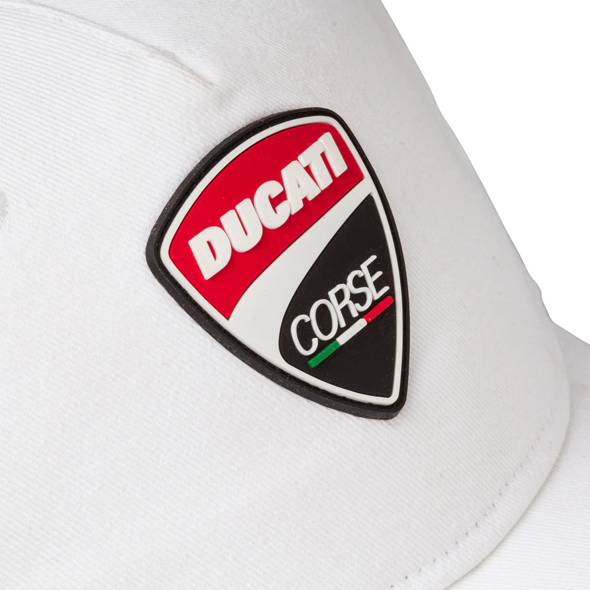 Cappellino bianco con badge gommato Ducati Corse - Image 4