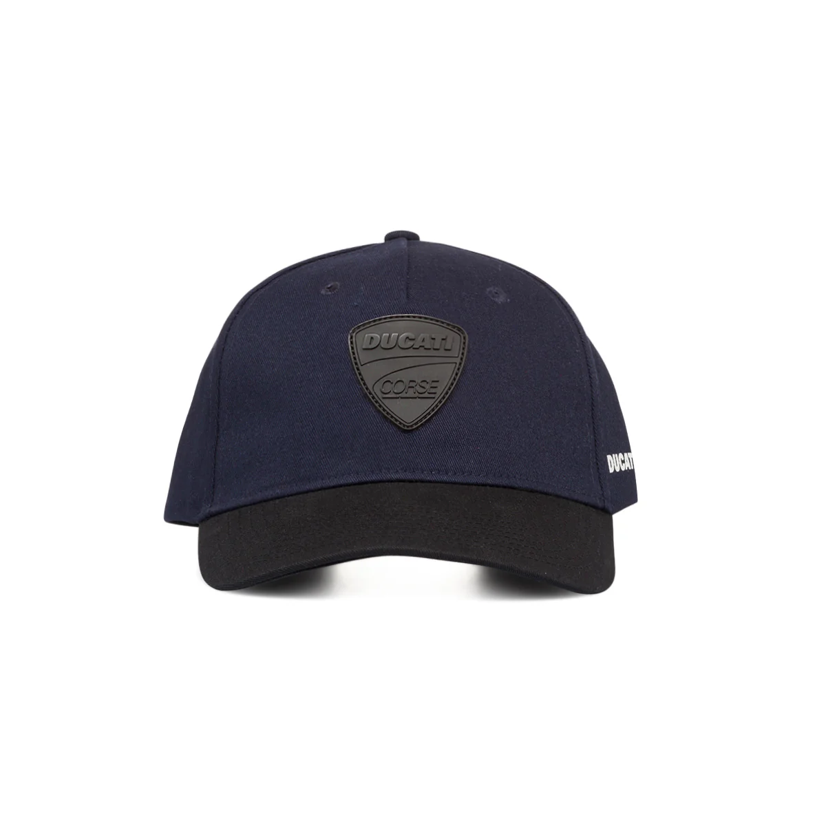 Cappellino da baseball blu scuro con visiera e logo neri Ducati Corse - Image 2