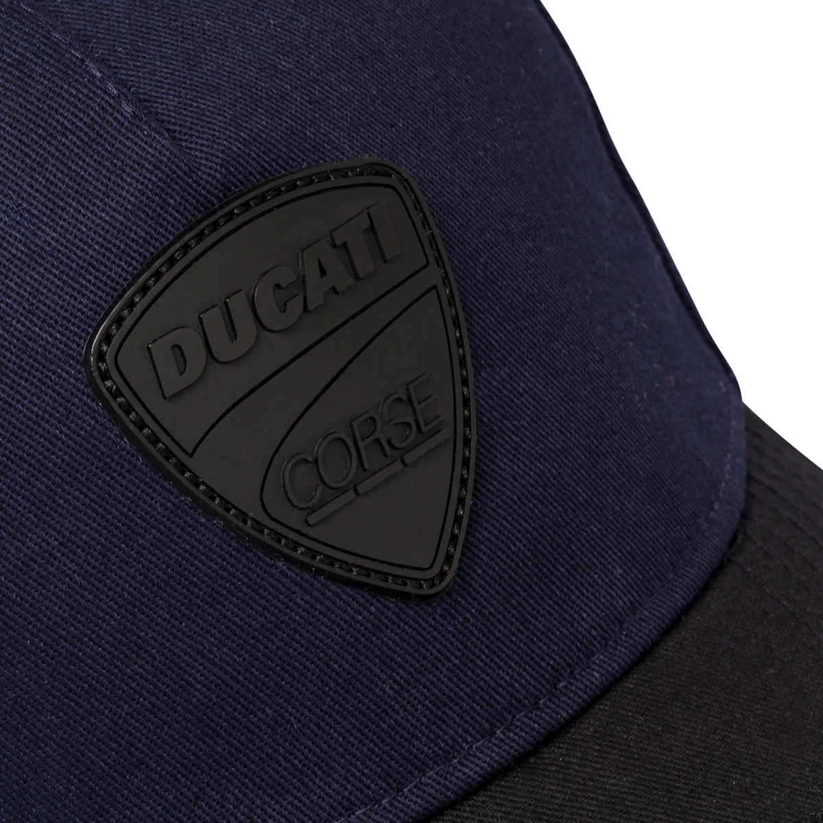 Cappellino da baseball blu scuro con visiera e logo neri Ducati Corse - Image 4