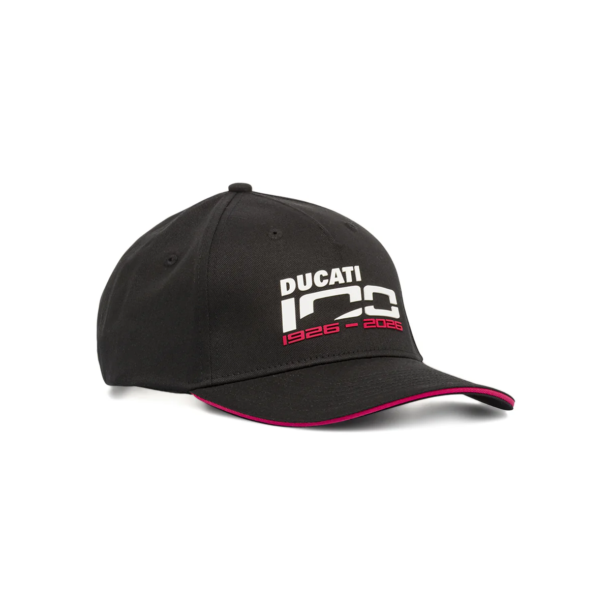 Cappellino Ducati 100 nero con visiera e dettaglio logo - Image 3