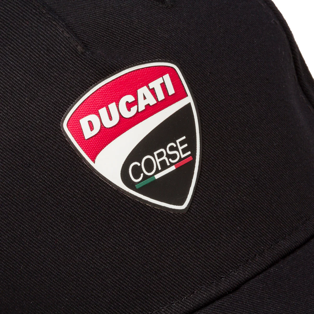Cappellino nero con badge gommato Ducati Corse - Image 3