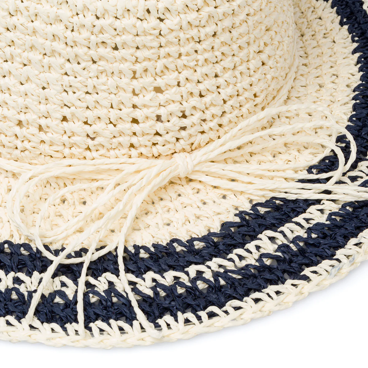 Cappello di paglia a tesa larga da donna stile uncinetto Lora Ferres - Image 2