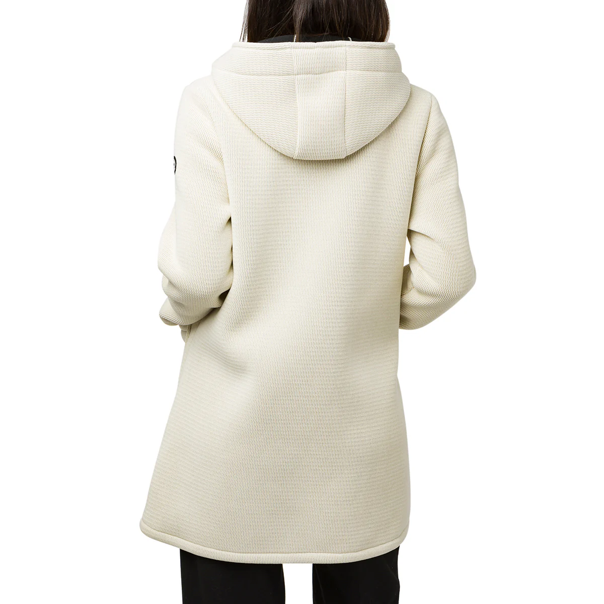 Cappotto bianco off-white da donna con cappuccio e bottoni Swish Jeans - Image 2