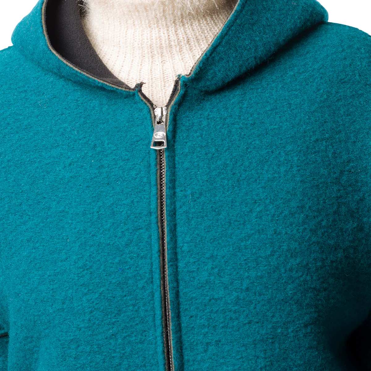 Cappotto blu in lana cotta da donna Swish Jeans - Image 3