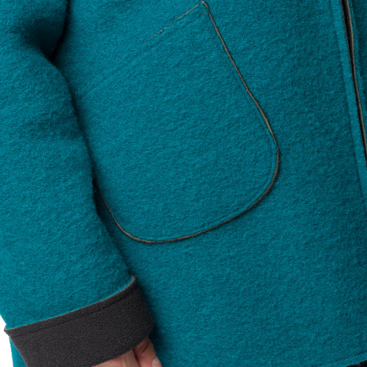 Cappotto blu in lana cotta da donna Swish Jeans - Image 4