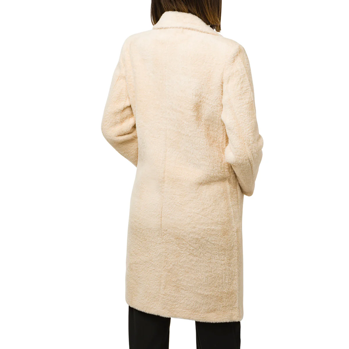 Cappotto lungo da donna bianco avorio con bottoni Swish Jeans - Image 2