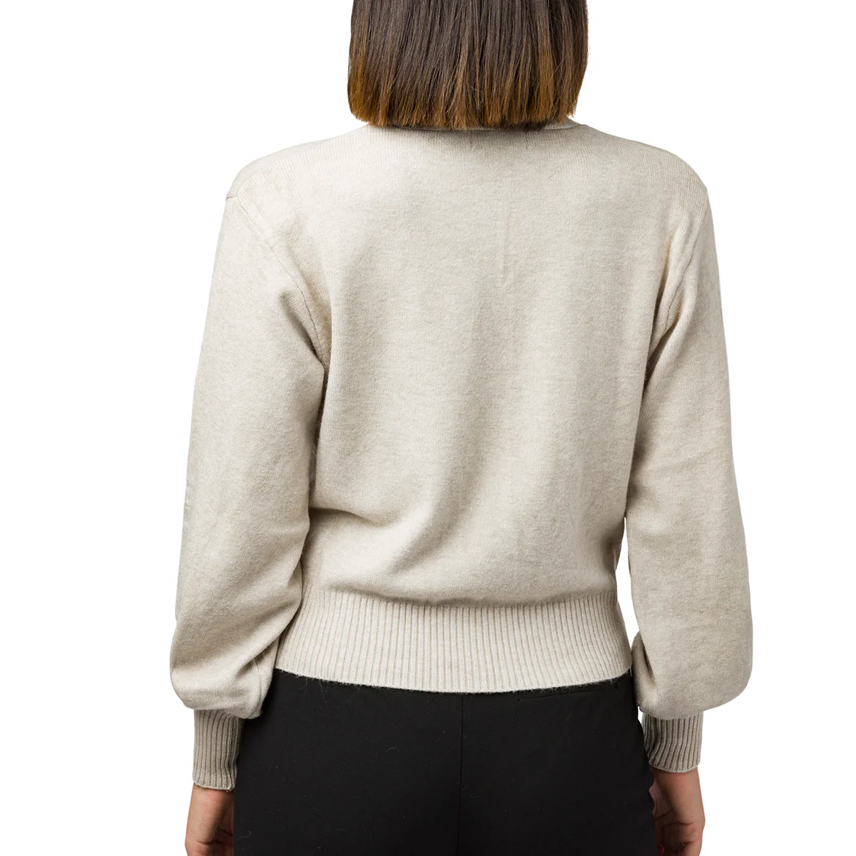 Cardigan crop da donna khaki Swish Jeans - Image 2
