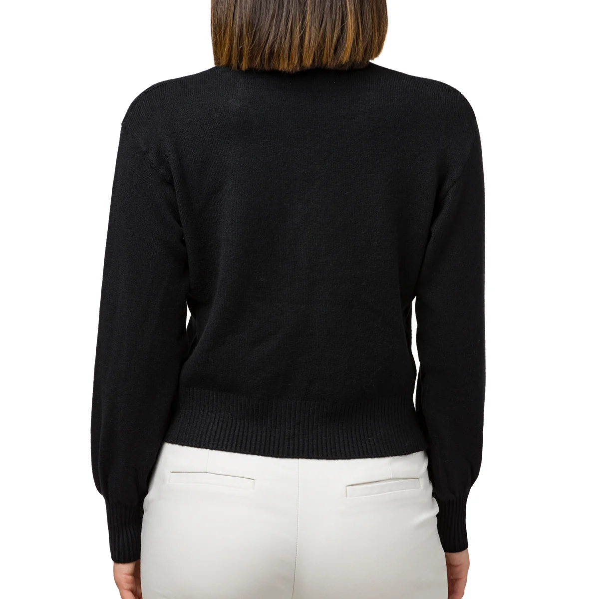 Cardigan crop da donna nero Swish Jeans - Image 2