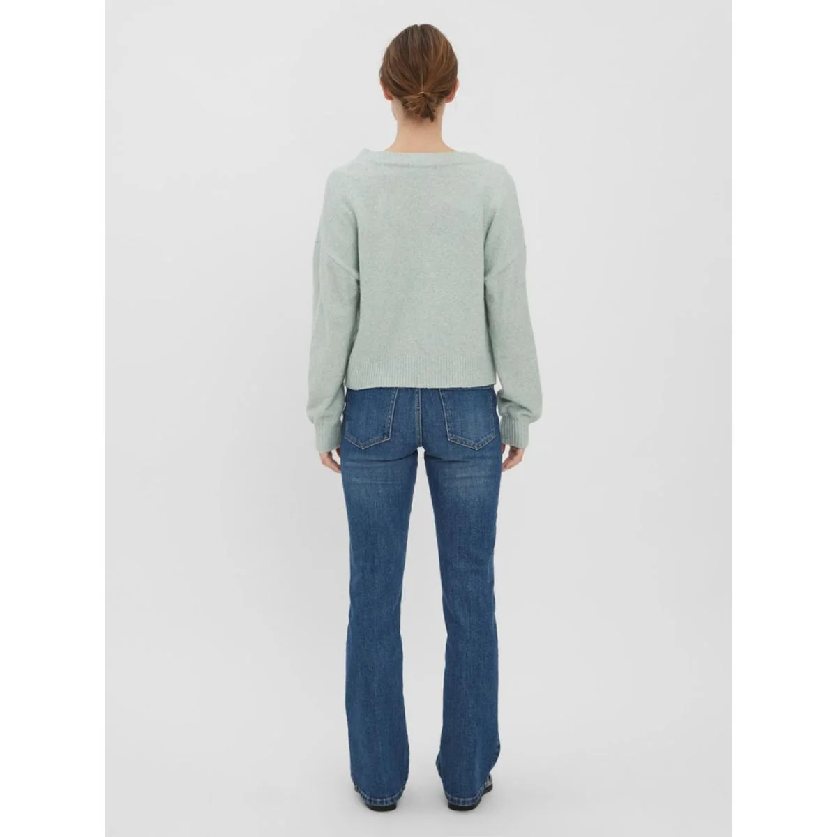 Cardigan verde chiaro con bottoni da donna Vero Moda - Image 3