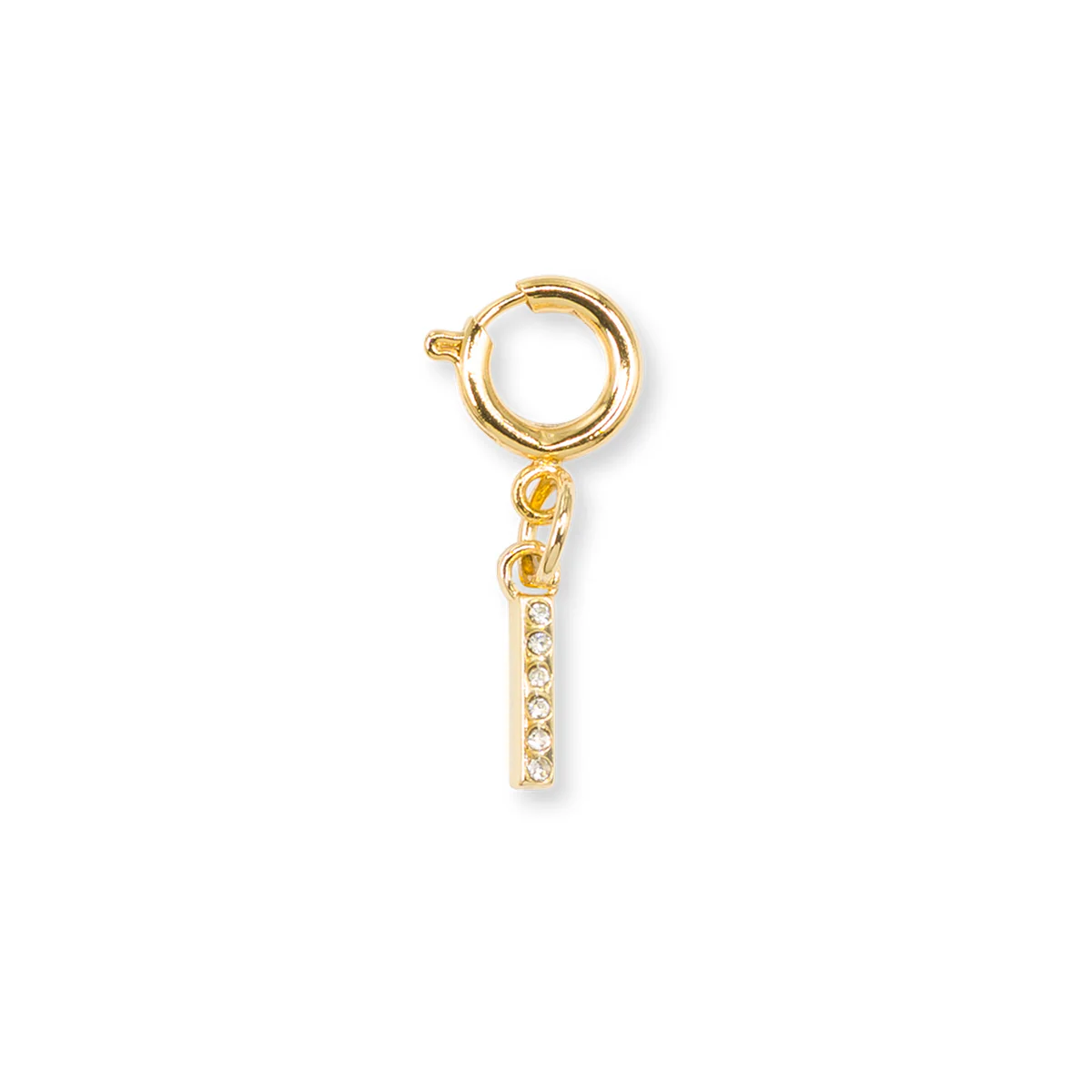 Charm Lettera I strass oro decorazione per scarpe borse Lora Ferres