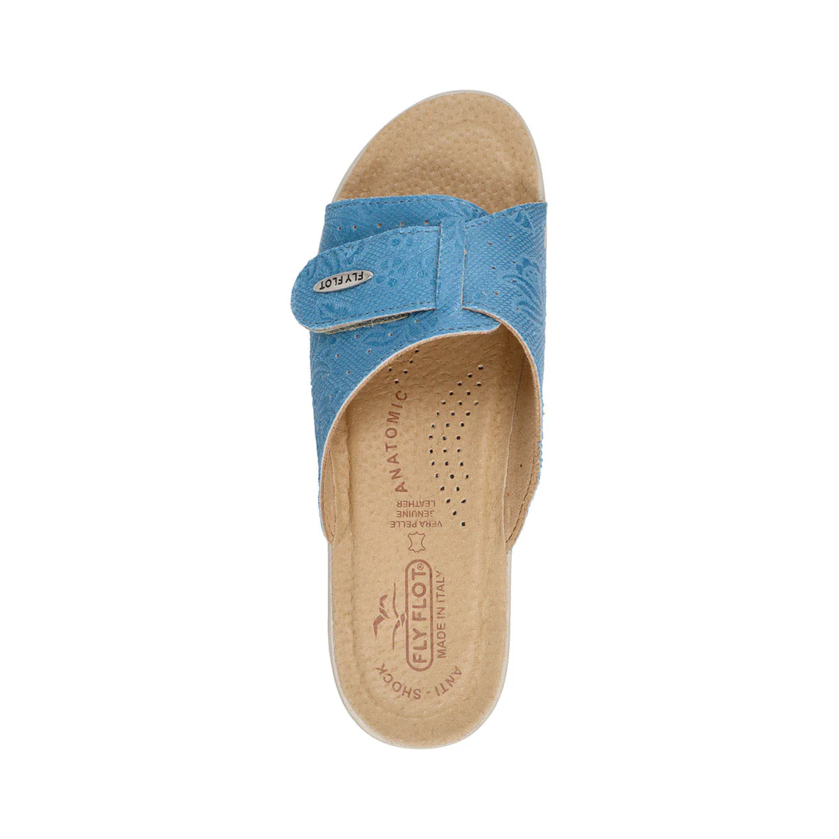 Ciabatte a Fascia azzurre da Donna con motivo floreale Fly Flot - Image 4