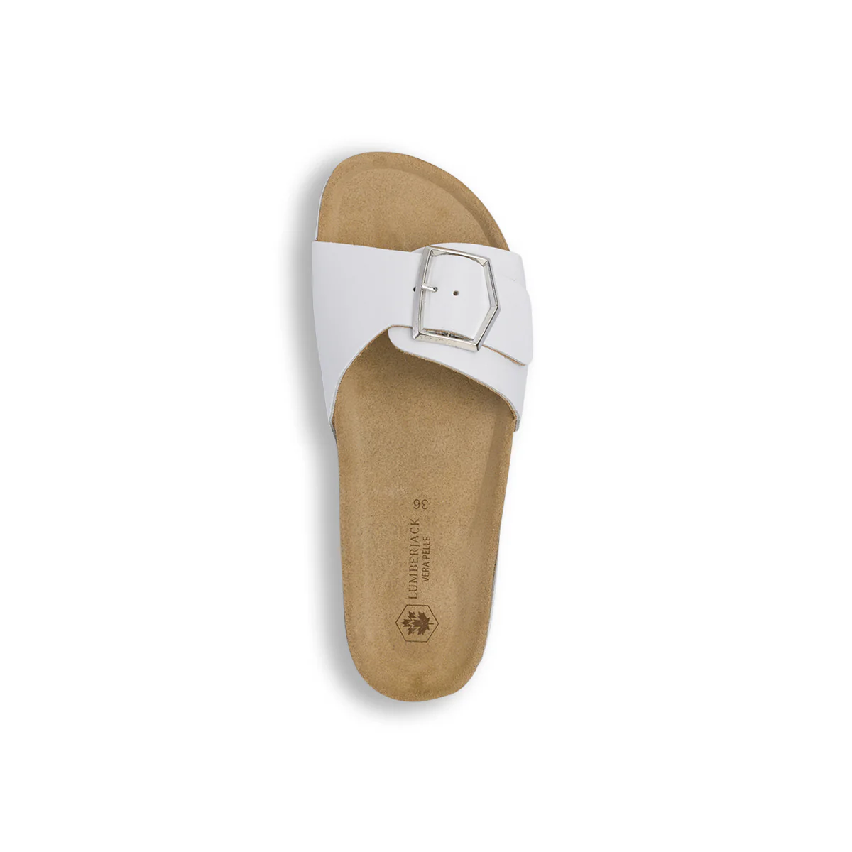 Ciabatte a fascia bianche da Donna con soletta in pelle Lumberjack - Image 7