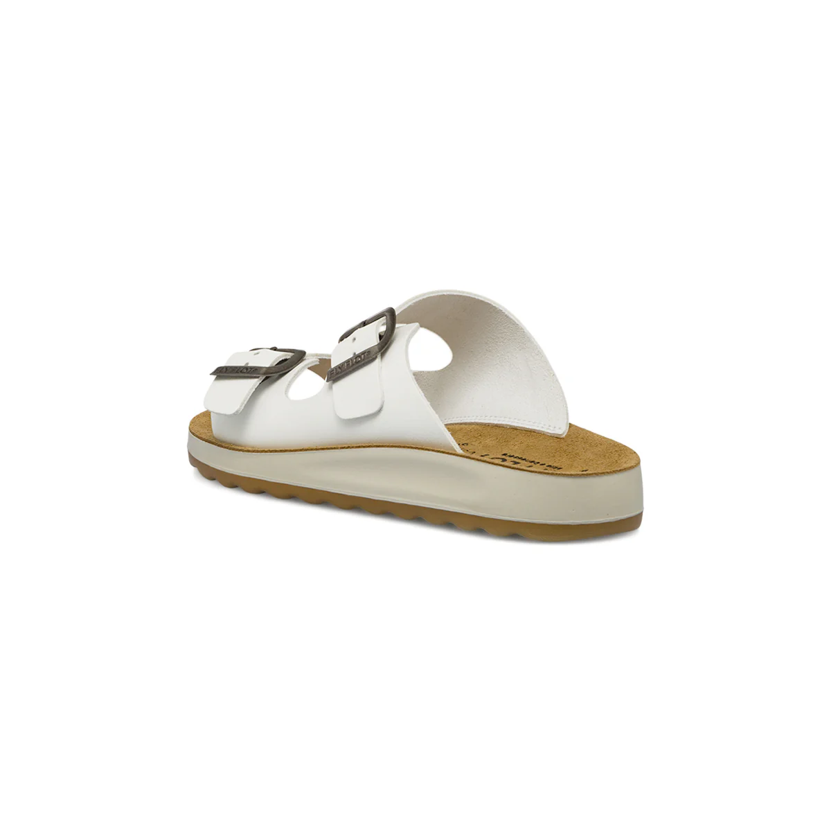 Ciabatte a fascia bianche da Donna con sottopiede in pelle Fly Flot - Image 3