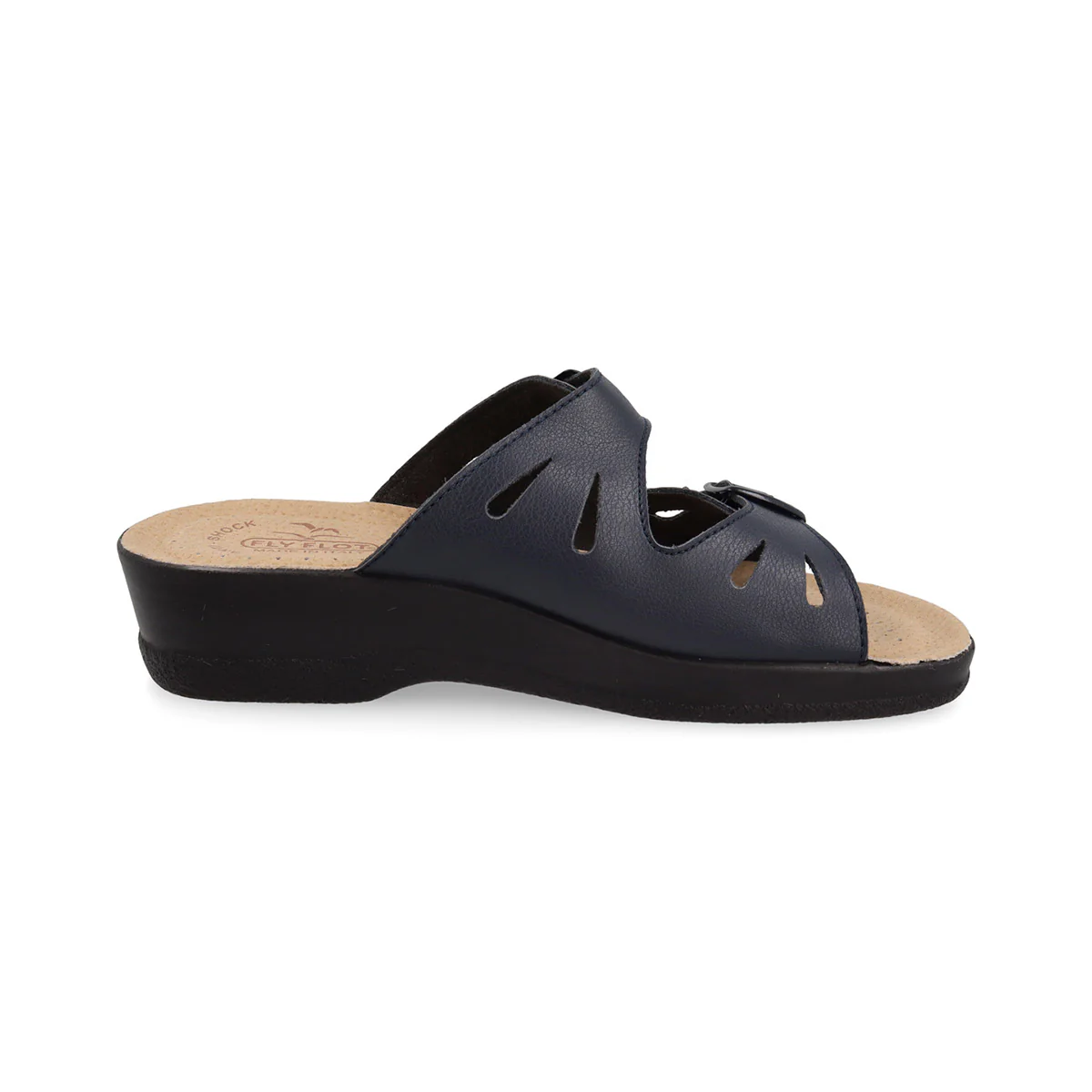 Ciabatte a Fascia blu da Donna con doppia fibbia intrecciata Fly Flot - Image 4