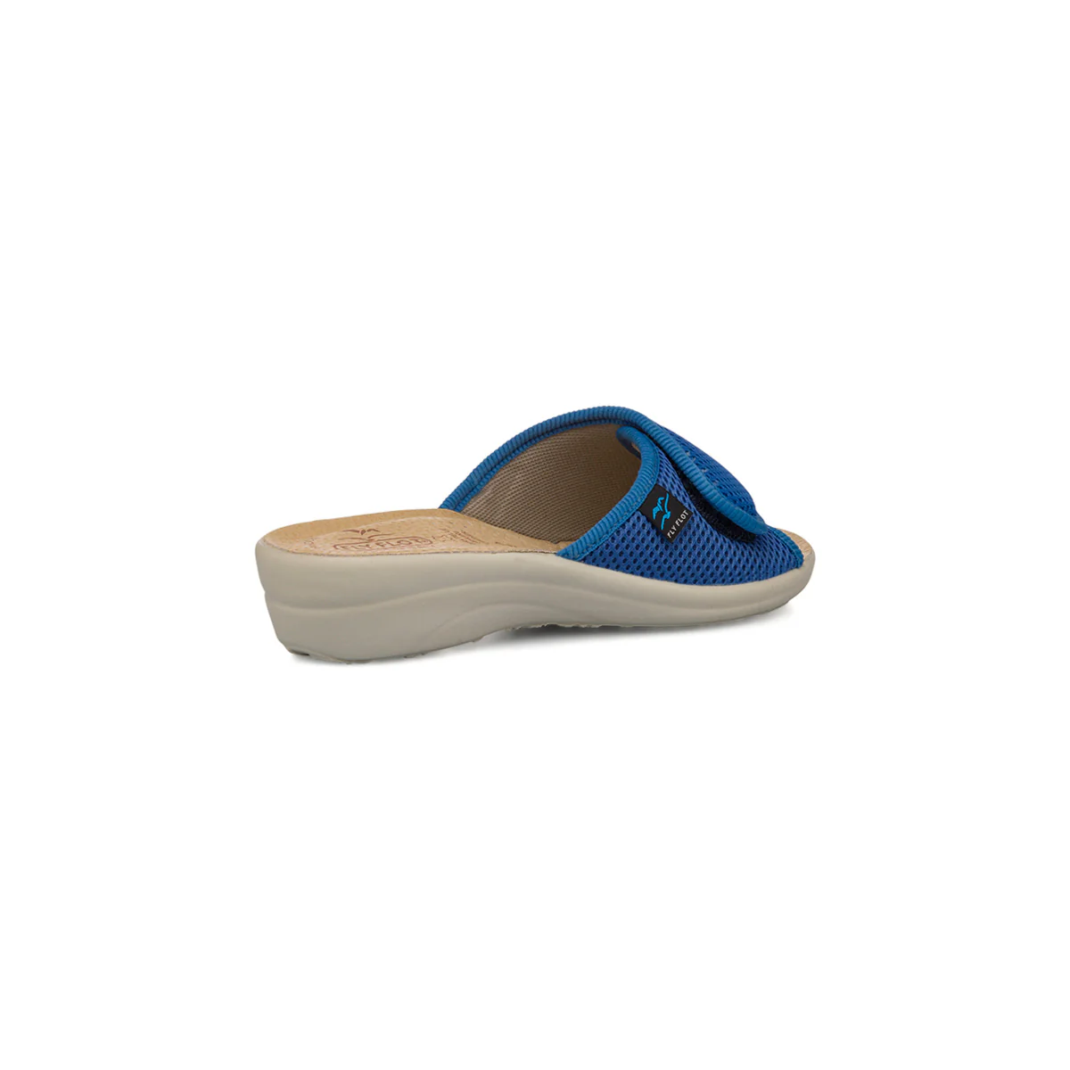Ciabatte a fascia blu da Donna con soletta in pelle Fly Flot - Image 3