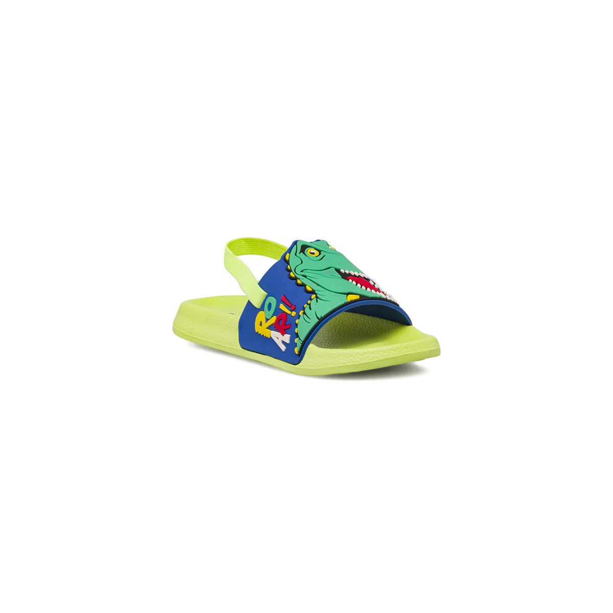 Ciabatte a fascia con elastico da Bambino verdi e blu Dinosauri - Image 2