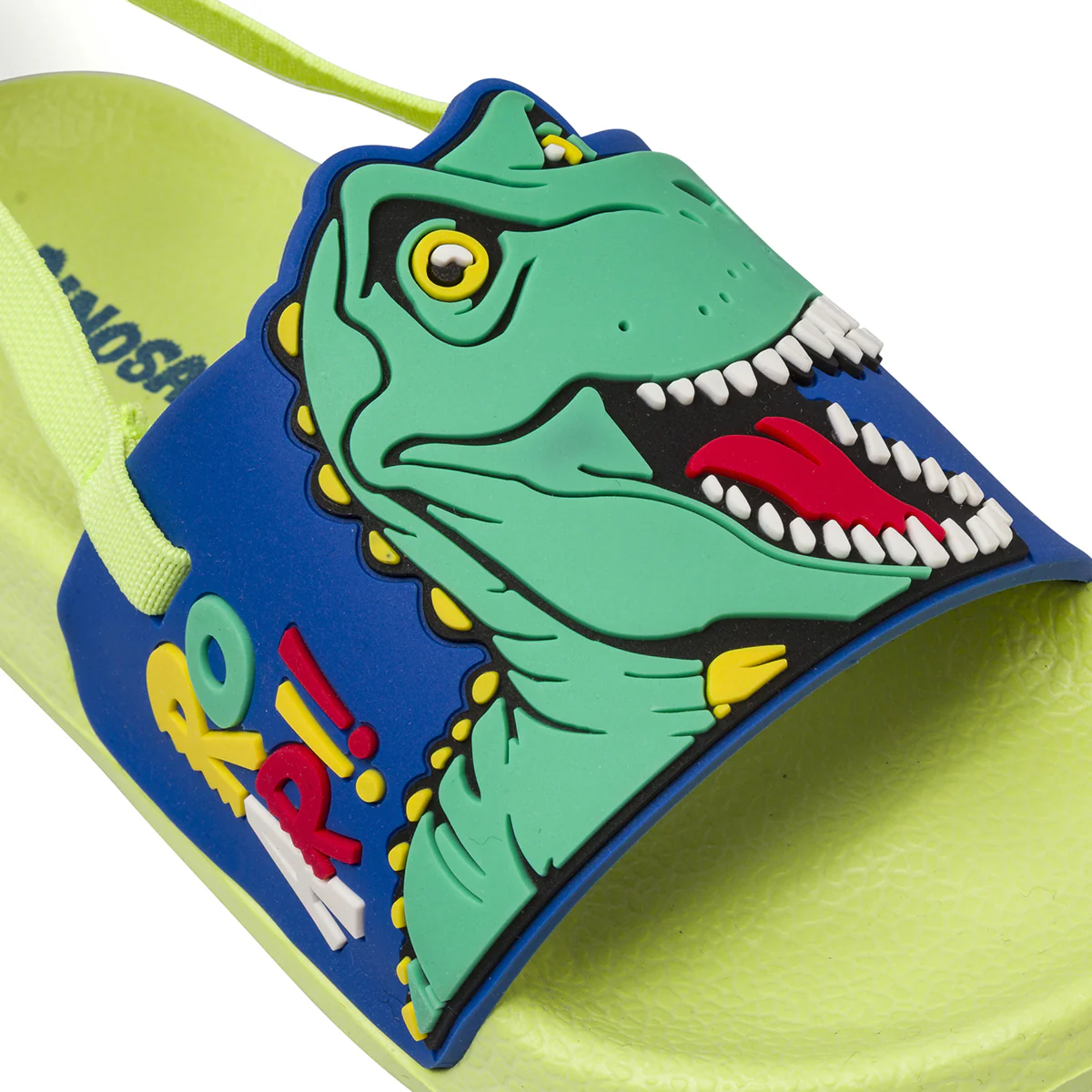 Ciabatte a fascia con elastico da Bambino verdi e blu Dinosauri - Image 5