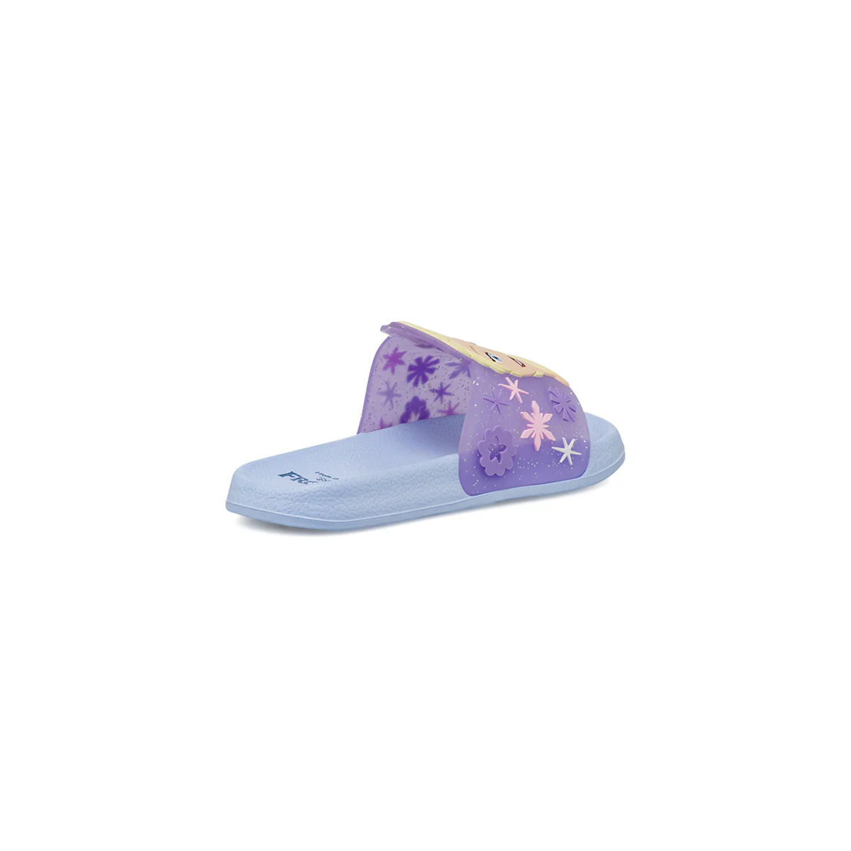 Ciabatte a fascia da Bambina azzurre con glitter e patch Elsa Frozen - Image 4