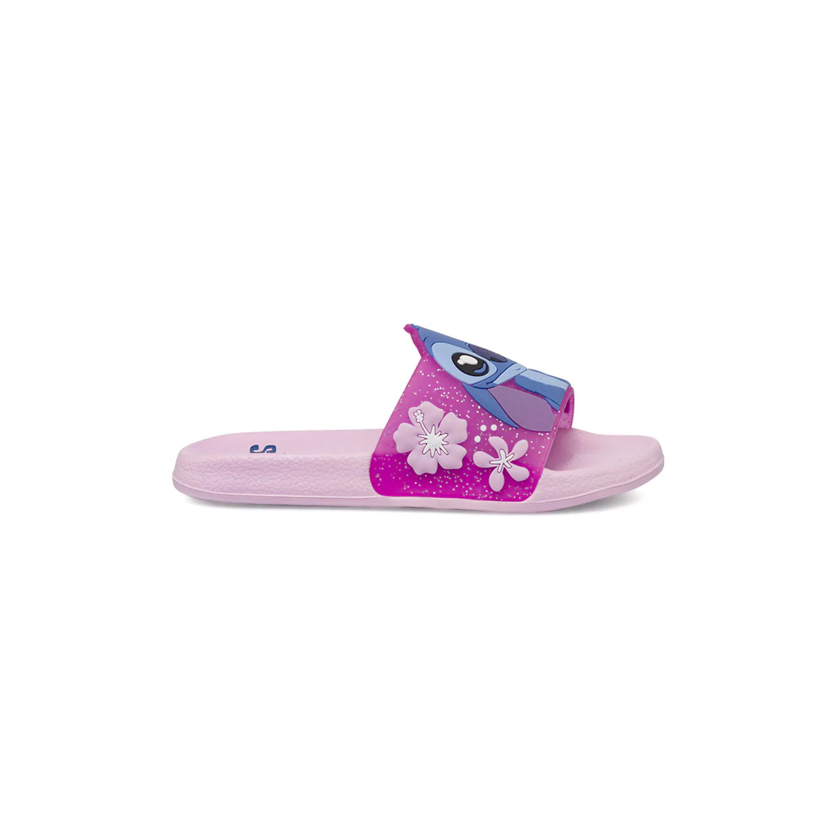 Ciabatte a fascia da Bambina rosa con glitter e fiori Lilo & Stitch - Image 2